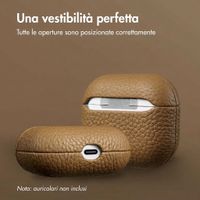 Accezz Cover in vera pelle  Apple Airpods 3 - Taupe