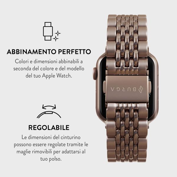 Burga Cinturino in acciaio Apple Watch | 44/45/46/49 mm - Rose Gold