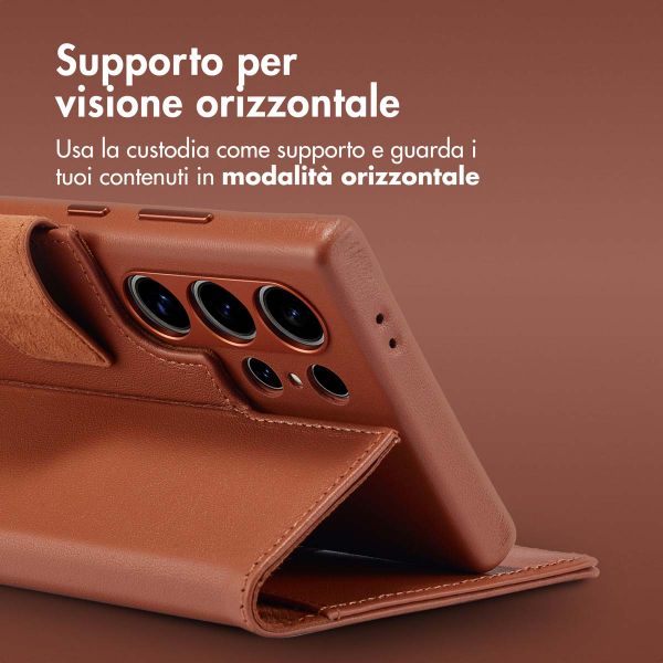 Accezz Cover in pelle 2 in 1 con MagSafe Samsung Galaxy S24 Ultra - Sienna Brown