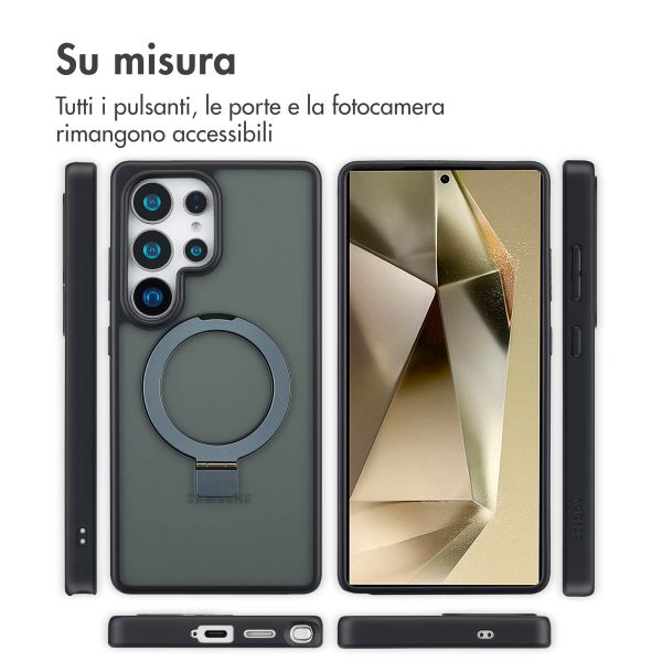 Accezz Cover con anello e supporto con MagSafe Samsung Galaxy S25 Ultra - Nero