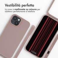 imoshion Cover in Silicone con Cordino Apple iPhone 15 - Sand Pink