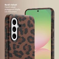 Selencia Cover Sabi Stampa pantera con MagSafe Samsung Galaxy A56 - Mocha Brown