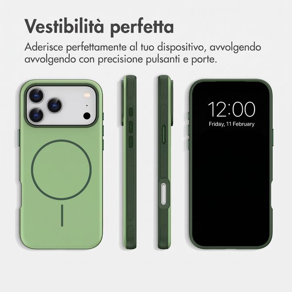 imoshion Cover posteriore Color con Thin MagSafe Ring Apple iPhone 18 Pro Max / 17 Pro Max - Verde scuro