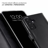 Selencia Cover a libro in vera pelle Samsung Galaxy S26 FE - Nero