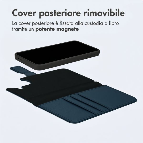 imoshion Cover a libro di lusso 2-in-1 rimovibile Samsung Galaxy A57 (5G) - Blu