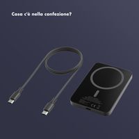 Selencia Vivid Powerbank 5.000 mAh - MagSafe e Qi - Black / Swirl Black