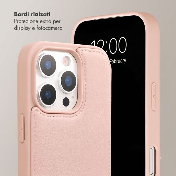 Selencia Cover per telefono Nova con cordino e portacarte Apple iPhone 16 Pro - Dusty Rose
