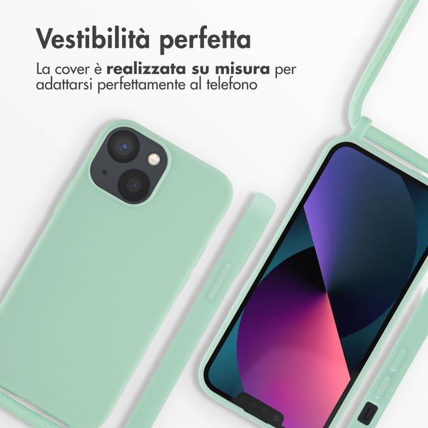 imoshion Cover in Silicone con Cordino Apple iPhone 13 Mini - Menta verde