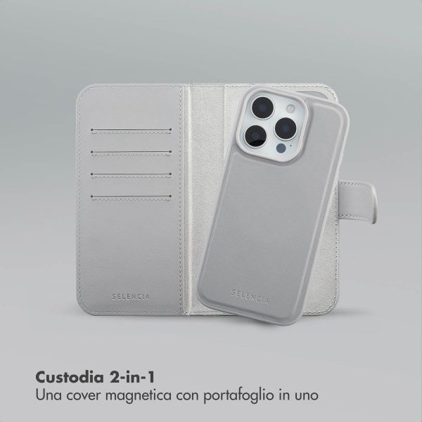 Selencia Libreria rimovibile Olyn con MagSafe Apple iPhone 16 Pro - Grigio