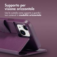 Accezz Cover in pelle 2 in 1 con MagSafe Apple iPhone 15 - Heath Purple