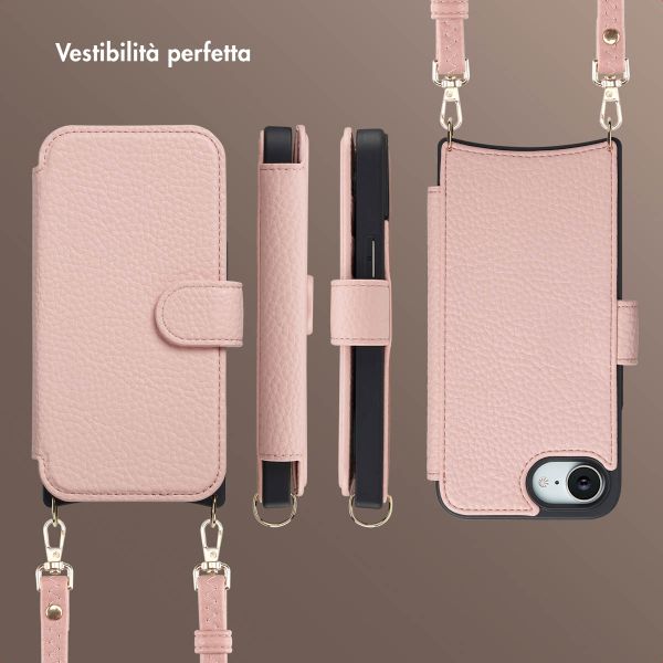 Selencia Cover Riva con MagSafe e cordino Apple iPhone 17e / 16e - Old Pink