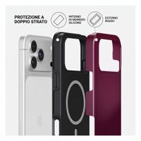 Burga Cover Posteriore Resistente con MagSafe Apple iPhone 18 Pro Max - Dark Cherry