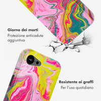 Selencia Cover posteriore Vivid con MagSafe Apple iPhone 17e / 16e - Marble Pink