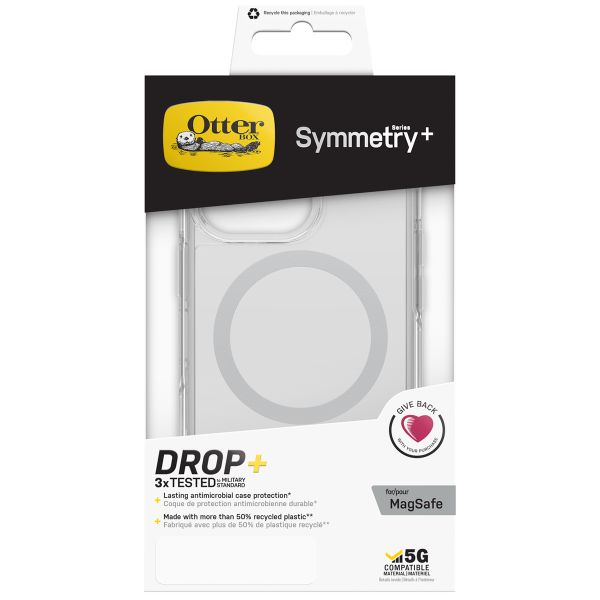 OtterBox Cover Posteriore Trasparente Symmetry con MagSafe Apple iPhone 13 Pro - Trasparente