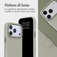 Accezz Cover in pelle 2 in 1 con MagSafe Apple iPhone 18 Pro / 17 Pro - Light Grey
