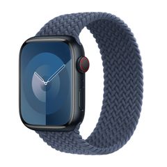 Apple Cinturino Solo intrecciato Apple Watch | 44/45/46/49 mm - Taglia 9 - Storm Blue