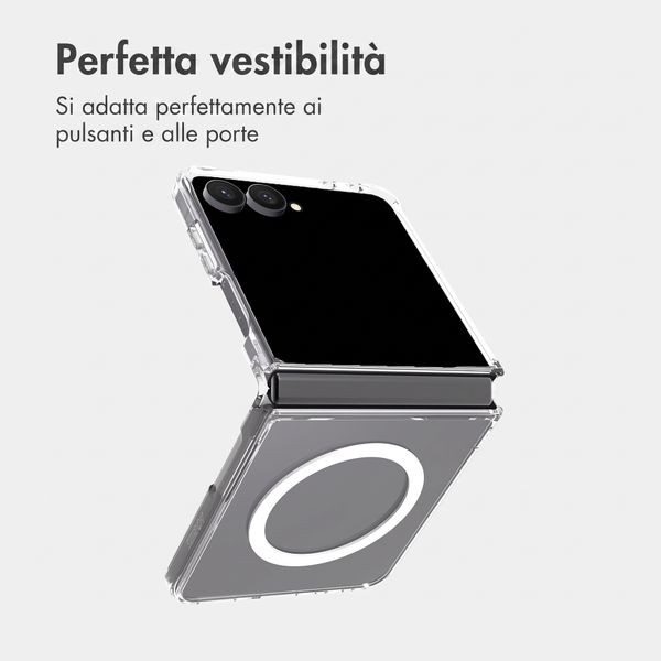Accezz Cover posteriore Xtreme Impact con MagSafe Samsung Galaxy Z Flip 8 - Trasparente