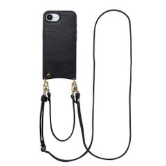 Selencia Cover per telefono Nova con cordino e portacarte Apple iPhone 17e / 16e - Nero