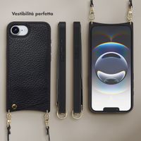 Selencia Cover per telefono Nova con cordino e portacarte Apple iPhone 17e / 16e - Nero