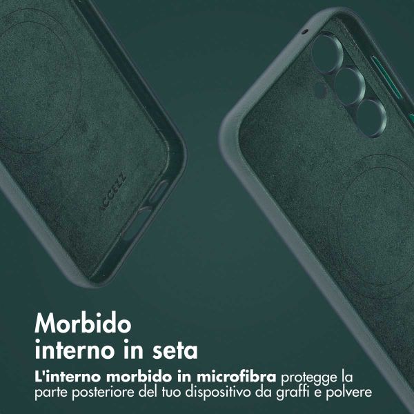 Accezz Cover in pelle 2 in 1 con MagSafe Samsung Galaxy S24 Plus - Cedar Green