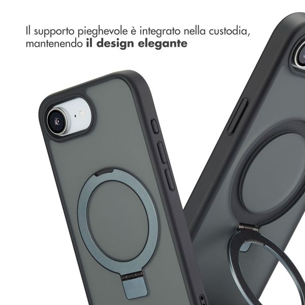 Accezz Cover con anello e supporto con MagSafe Apple iPhone 17e / 16e - Nero