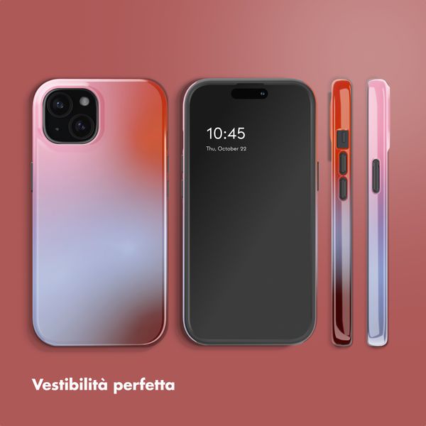 Selencia Cover posteriore Vivid con MagSafe Apple iPhone 15 - Gradient Soft Blush