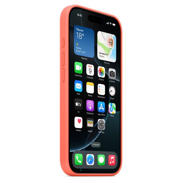 Apple Cover Posteriore in Silicone con MagSafe Apple iPhone 16 Pro - Tangerine Orange