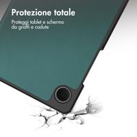 imoshion Cover a libro Trifold Samsung Galaxy Tab A11 / A9 8.7 pollici - Verde scuro