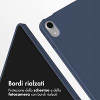Accezz Cover a libro in silicone Smart Apple iPad Air 11 pollici (2026) M4 / (2025) M3 / (2024) M2 / Air 5 (2022) / Air 4 (2020) - Blu scuro