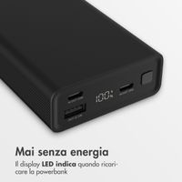 imoshion Powerbank in alluminio Ultra Series 20.000 mAh - Ricarica rapida fino a 33 watt - Nero