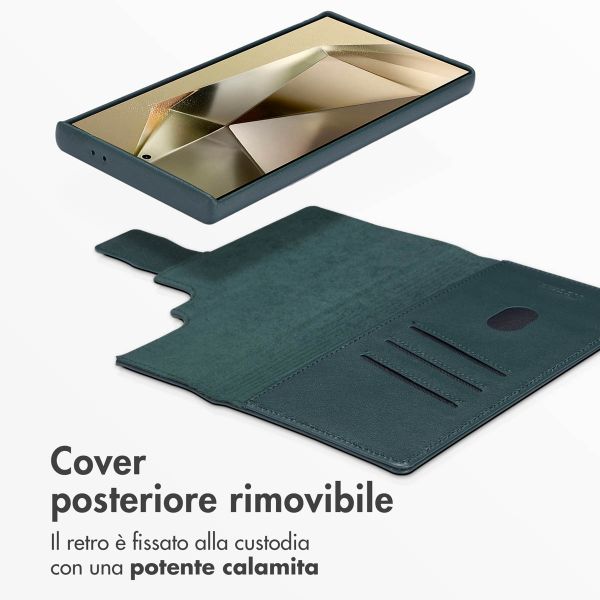 Accezz Cover in pelle 2 in 1 con MagSafe Samsung Galaxy S24 Ultra - Cedar Green