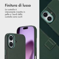 Accezz Cover in pelle 2 in 1 con MagSafe Apple iPhone 17 - Cedar Green