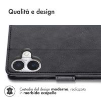 imoshion Cover a libro di Lusso Apple iPhone 17 - Nero