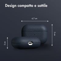 Accezz Cover in vera pelle  Apple Airpods Pro - Blu scuro