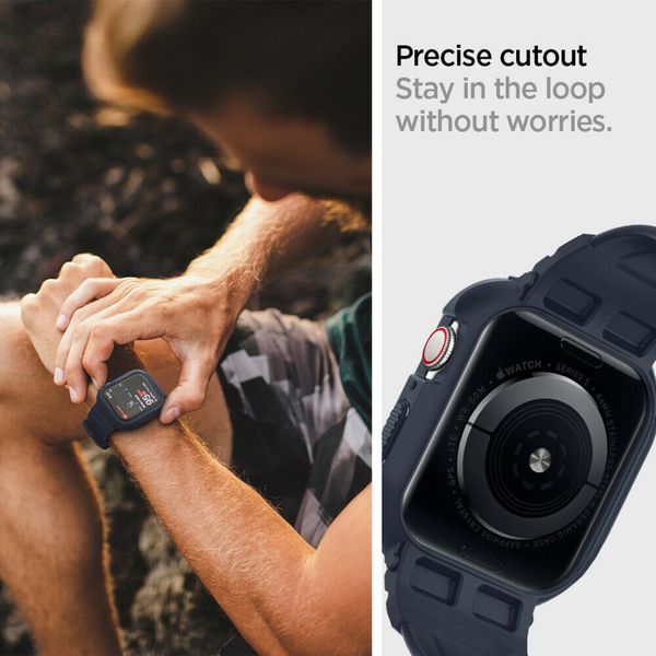 Spigen Cover Rugged Armor™ Pro Apple Watch 44 mm / 45 mm - Blu scuro