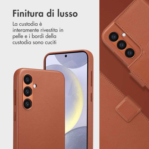 Accezz Cover in pelle 2 in 1 con MagSafe Samsung Galaxy S24 Plus - Sienna Brown