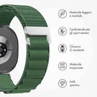 imoshion Cinturino in nylon Alpine Samsung Galaxy Watch 8 (40/44mm) / Classic (46mm) - Verde scuro
