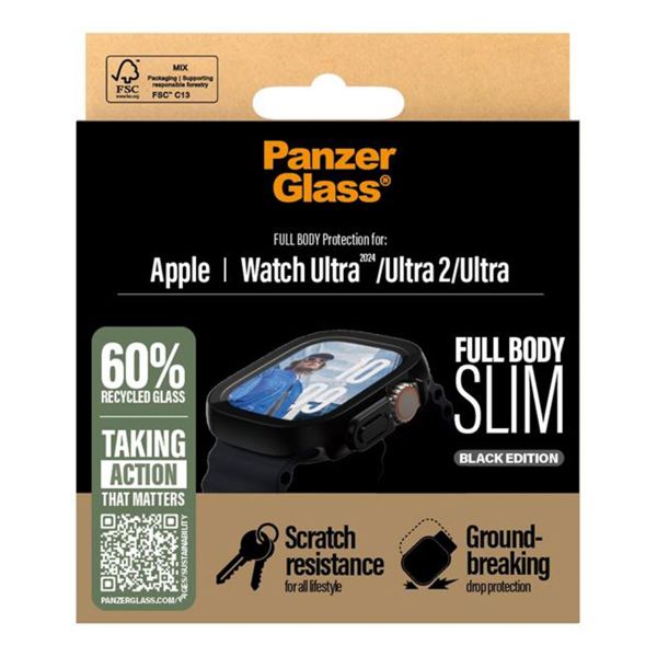 PanzerGlass Cover full body slim Apple Watch Ultra / Ultra 2 / Ultra 3 - 49 mm - Nero
