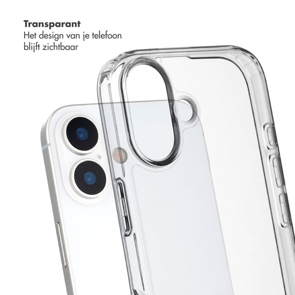 Selencia Cover trasparente con ganci + laccetto da polso Lova Apple iPhone 17 - Arancio