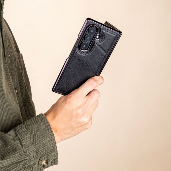 imoshion Cover posteriore MagSafe in pelle sintetica con portacarte Samsung Galaxy Z Fold 8 Ultra - Nero