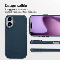 Accezz Cover in Pelle con MagSafe Apple iPhone 17 - Nightfall Blue