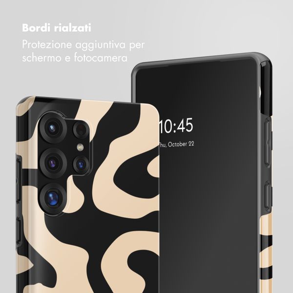 Selencia Cover posteriore Vivid con MagSafe Samsung Galaxy S25 Ultra - Art Wave Black