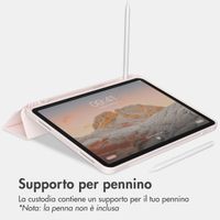 Accezz Cover a libro in silicone Smart Apple iPad Air 11 pollici (2026) M4 / (2025) M3 / (2024) M2 / Air 5 (2022) / Air 4 (2020) - Rosa
