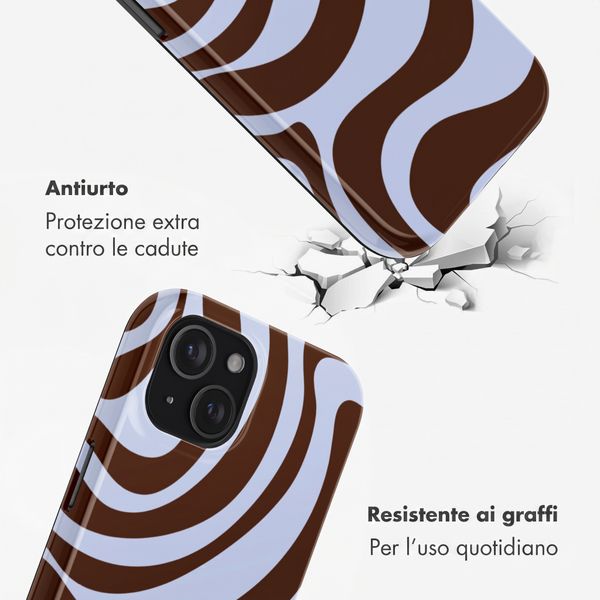 Selencia Cover Posteriore Vivid Apple iPhone 15 - Dream Swirl Chocolate