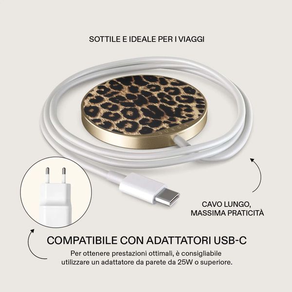 Burga Caricabatterie magnetico wireless - MagSafe e Qi2 - Player / Gold