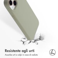 Accezz Cover in silicone liquido con MagSafe Apple iPhone 13 Mini - Cooper Green
