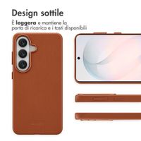 Accezz Cover in Pelle con MagSafe Samsung Galaxy S26 - Sienna Brown
