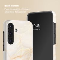 Selencia Cover posteriore Vivid con MagSafe Samsung Galaxy S25 - Golden Beige Marble