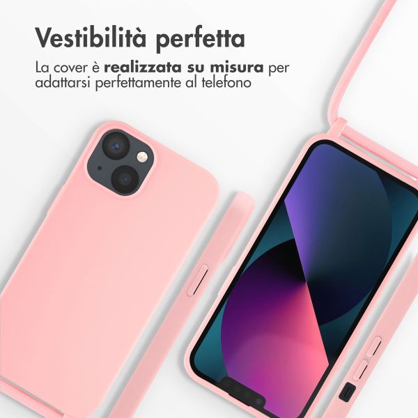 imoshion Cover in Silicone con Cordino Apple iPhone 13 - Rosa