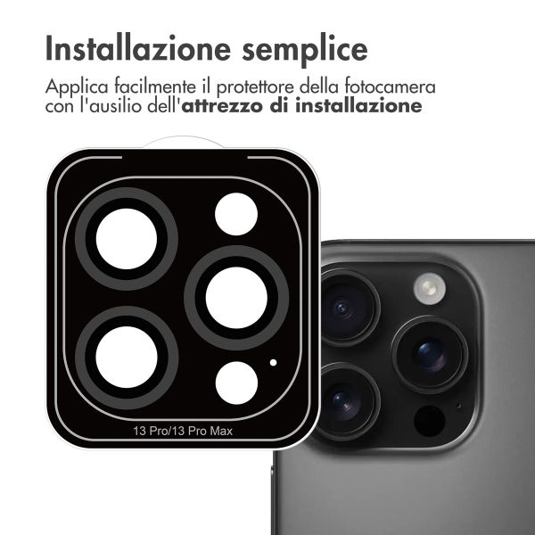 imoshion Protezione fotocamera in vetro 2 Pack Apple iPhone 16 Pro / 16 Pro Max - Nero